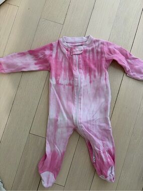 Pink Tie-Dye Baby One-Piece Pajamas